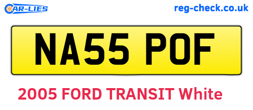 NA55POF are the vehicle registration plates.