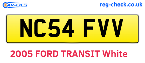 NC54FVV are the vehicle registration plates.