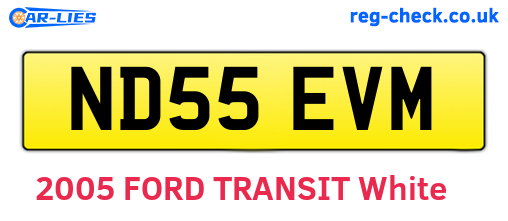 ND55EVM are the vehicle registration plates.