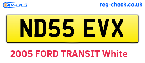 ND55EVX are the vehicle registration plates.