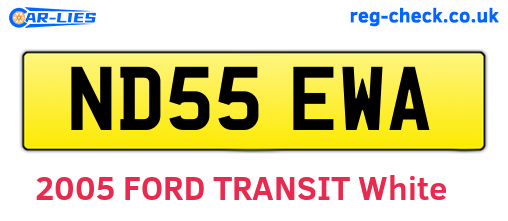 ND55EWA are the vehicle registration plates.