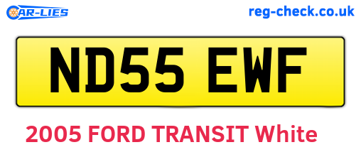 ND55EWF are the vehicle registration plates.