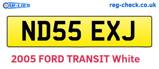 ND55EXJ are the vehicle registration plates.