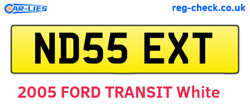 ND55EXT are the vehicle registration plates.