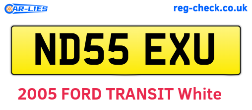 ND55EXU are the vehicle registration plates.