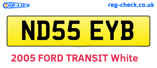 ND55EYB are the vehicle registration plates.