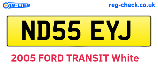 ND55EYJ are the vehicle registration plates.
