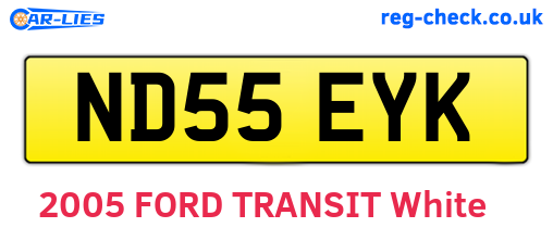 ND55EYK are the vehicle registration plates.
