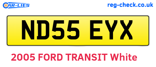 ND55EYX are the vehicle registration plates.