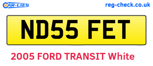 ND55FET are the vehicle registration plates.