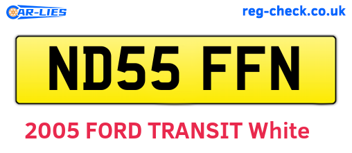 ND55FFN are the vehicle registration plates.