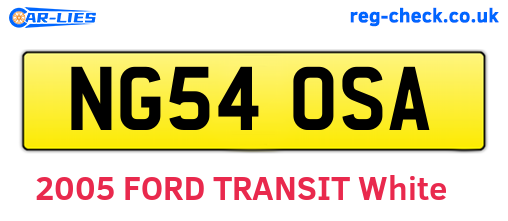 NG54OSA are the vehicle registration plates.