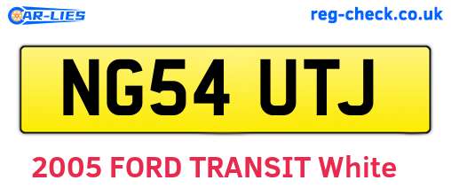 NG54UTJ are the vehicle registration plates.