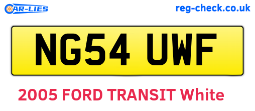 NG54UWF are the vehicle registration plates.
