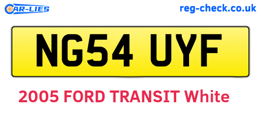 NG54UYF are the vehicle registration plates.