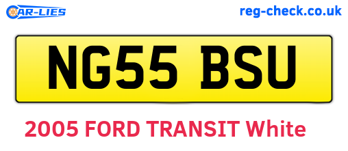NG55BSU are the vehicle registration plates.