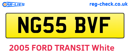 NG55BVF are the vehicle registration plates.