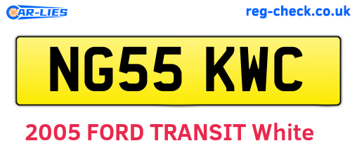 NG55KWC are the vehicle registration plates.
