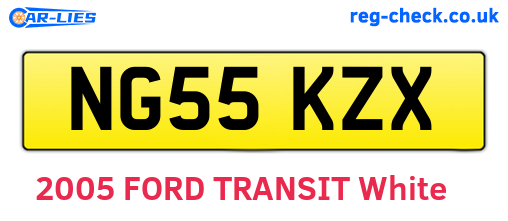 NG55KZX are the vehicle registration plates.