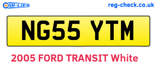 NG55YTM are the vehicle registration plates.