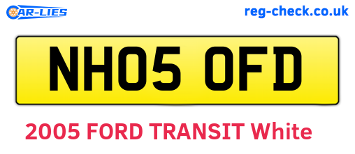 NH05OFD are the vehicle registration plates.