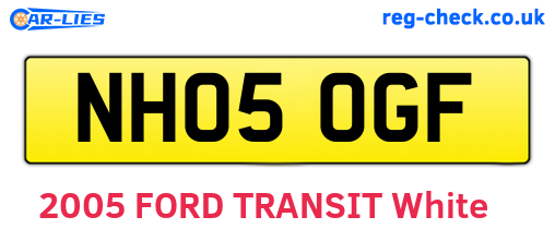 NH05OGF are the vehicle registration plates.