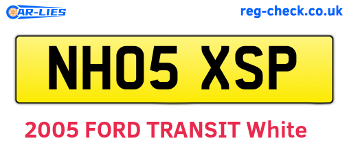 NH05XSP are the vehicle registration plates.