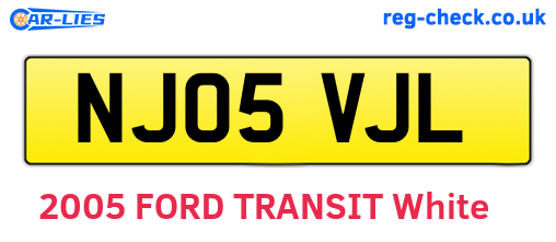 NJ05VJL are the vehicle registration plates.