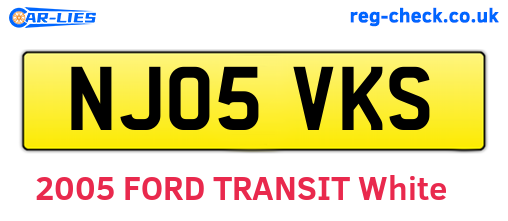 NJ05VKS are the vehicle registration plates.