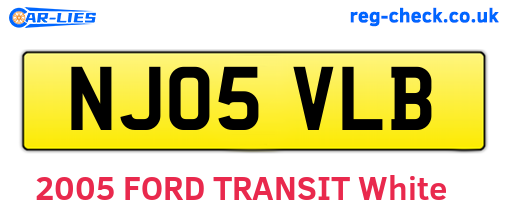 NJ05VLB are the vehicle registration plates.
