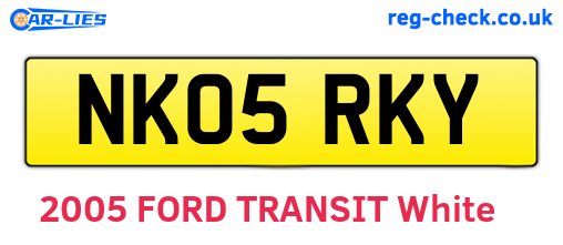 NK05RKY are the vehicle registration plates.