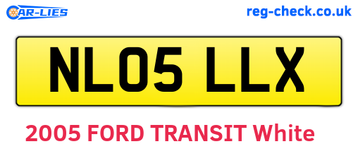 NL05LLX are the vehicle registration plates.