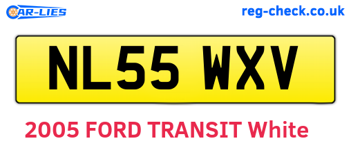 NL55WXV are the vehicle registration plates.