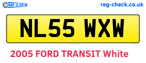 NL55WXW are the vehicle registration plates.