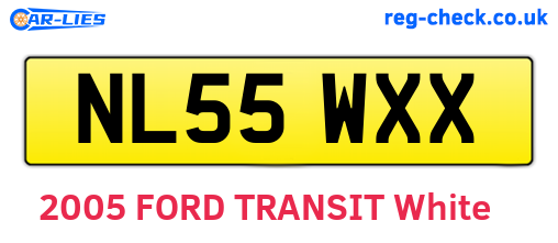 NL55WXX are the vehicle registration plates.