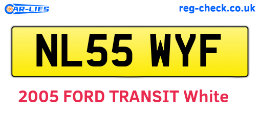 NL55WYF are the vehicle registration plates.