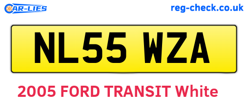 NL55WZA are the vehicle registration plates.