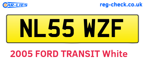 NL55WZF are the vehicle registration plates.