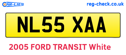 NL55XAA are the vehicle registration plates.