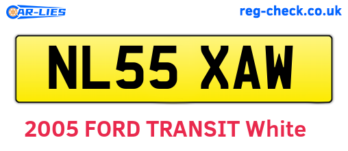 NL55XAW are the vehicle registration plates.