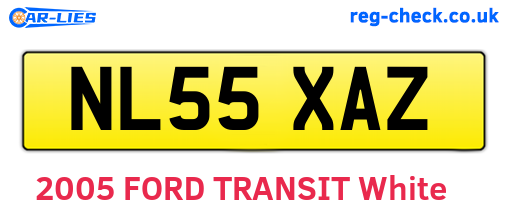 NL55XAZ are the vehicle registration plates.