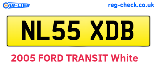 NL55XDB are the vehicle registration plates.