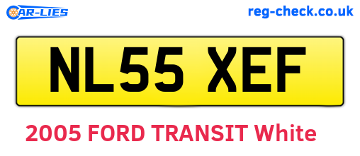 NL55XEF are the vehicle registration plates.