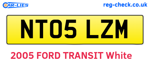 NT05LZM are the vehicle registration plates.