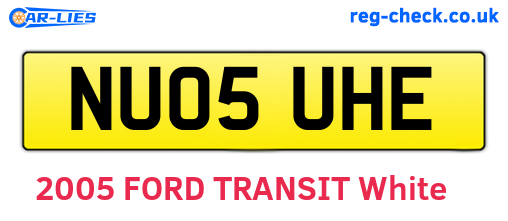 NU05UHE are the vehicle registration plates.