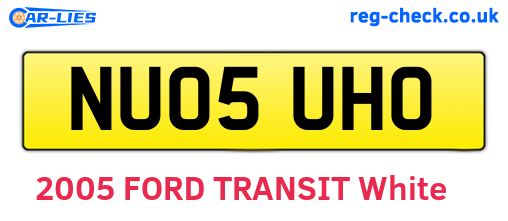 NU05UHO are the vehicle registration plates.