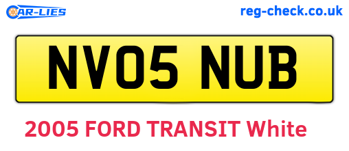 NV05NUB are the vehicle registration plates.
