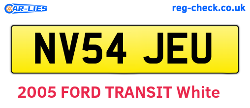 NV54JEU are the vehicle registration plates.