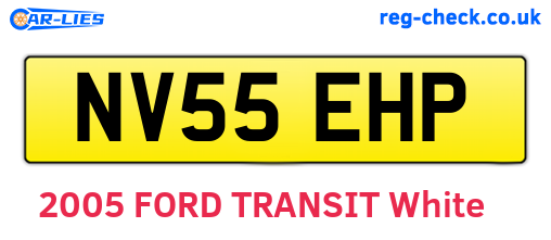 NV55EHP are the vehicle registration plates.