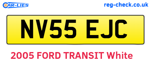 NV55EJC are the vehicle registration plates.